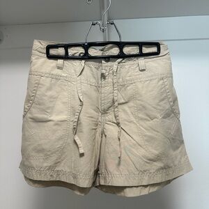 Beige Casual Shorts